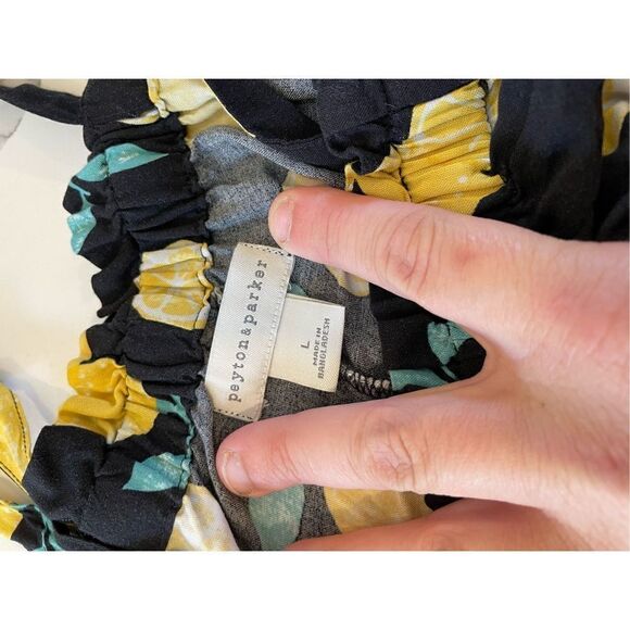 Peyton & Parker Off Shoulder Lemon Mommy & Me Dress NWT Women’s Sz L - Picture 7 of 8